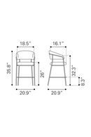 Curved-Back Counter Stools (2) | OROA Modern Josephine | Oroatrade.com