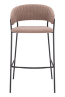 Brown Shearling Bar Stools (2) | OROA Modern Josephine | Oroatrade.com