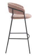 Brown Shearling Bar Stools (2) | OROA Modern Josephine | Oroatrade.com