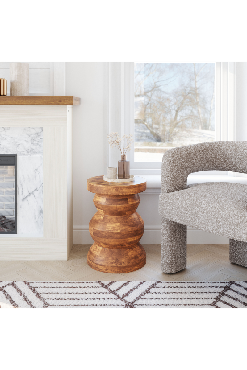 Lacquered Acacia Side Table | OROA Modern Kerala | Oroatrade.com