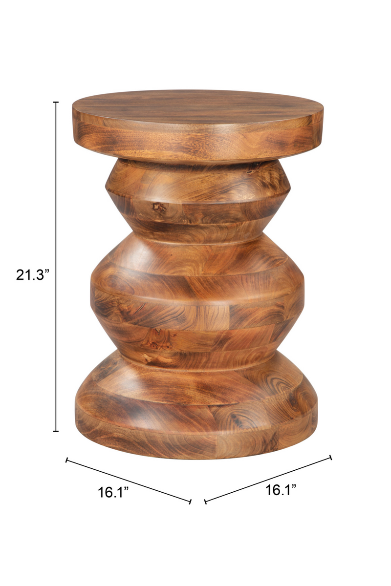 Lacquered Acacia Side Table | OROA Modern Kerala | Oroatrade.com