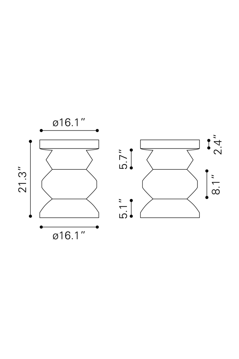 Lacquered Acacia Side Table | OROA Modern Kerala | Oroatrade.com
