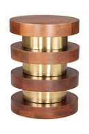 Acacia Wood Walnut Side Table | OROA Modern Marigot | Oroatrade.com