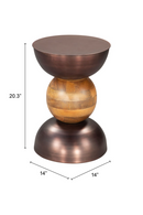 Stacked Bronze Side Table | OROA Modern Tripoli