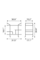 Gold Framed Oval Bar Cart | OROA Modern Antalya | Oroatrade.com