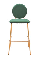 Green Velvet Bar Stools (2) | OROA Modern Odessa | Oroatrade.com
