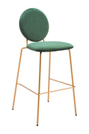 Green Velvet Bar Stools (2) | OROA Modern Odessa | Oroatrade.com