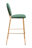 Green Velvet Bar Stools (2) | OROA Modern Odessa | Oroatrade.com