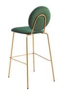 Green Velvet Bar Stools (2) | OROA Modern Odessa | Oroatrade.com