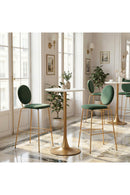 Green Velvet Bar Stools (2) | OROA Modern Odessa | Oroatrade.com