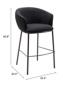 Teddy Fabric Bar Stool | OROA Modern Essen | Oroatrade.com