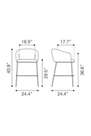 Teddy Fabric Bar Stool | OROA Modern Essen | Oroatrade.com