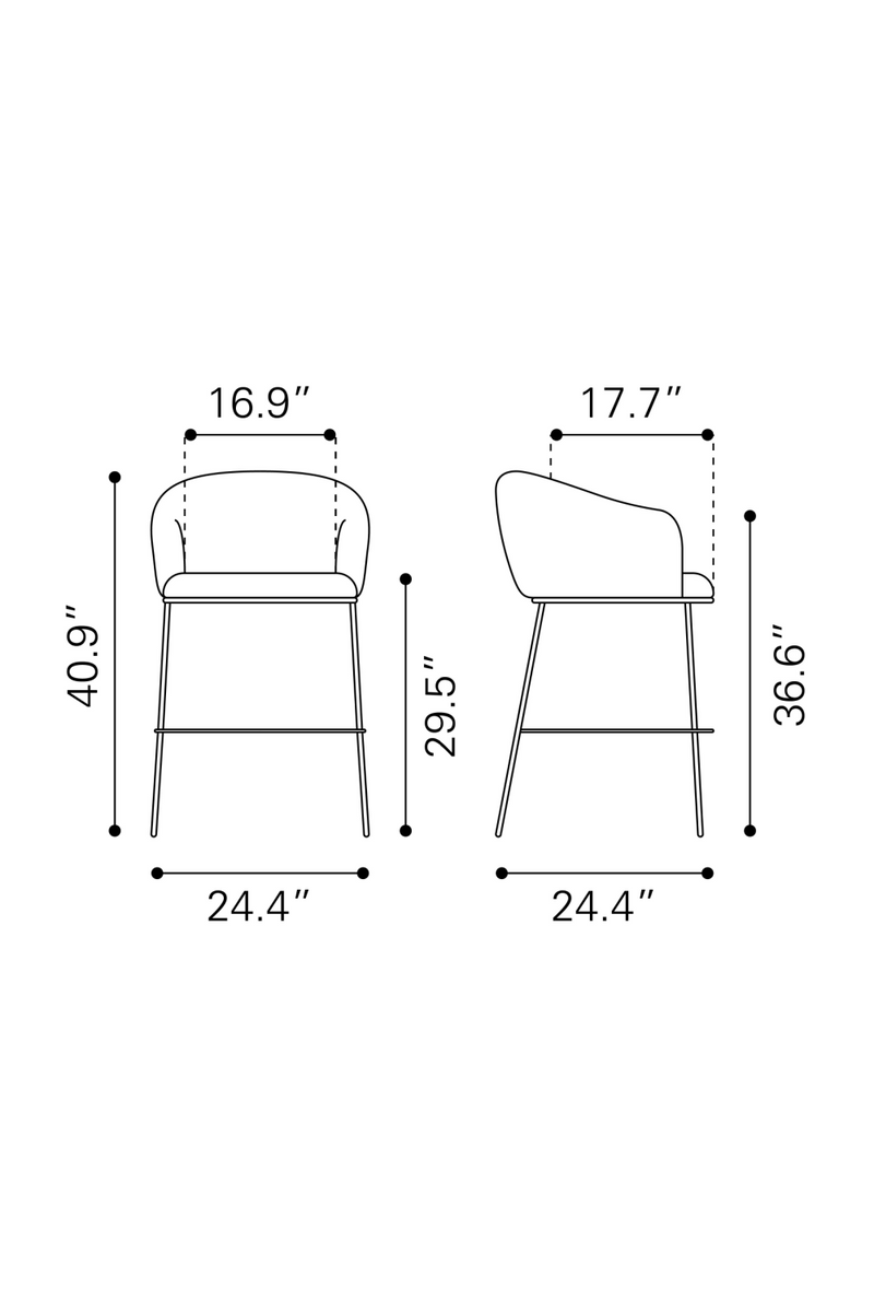 Teddy Fabric Bar Stool | OROA Modern Essen | Oroatrade.com