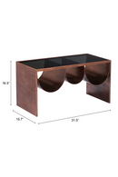 Rectangular Black Glass Coffee Table | OROA Modern Aveiro | Oroatarde.com