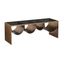 Brass-Framed Glass Coffee Table | OROA Modern Reed
