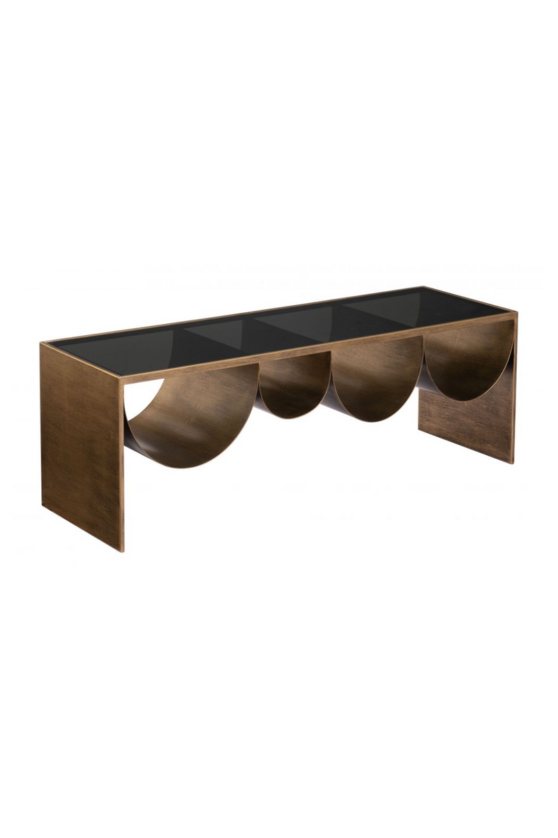Brass-Framed Glass Coffee Table | OROA Modern Reed | Oroatrade.com