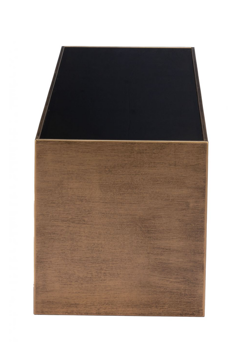 Brass-Framed Glass Coffee Table | OROA Modern Reed | Oroatrade.com