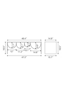 Brass-Framed Glass Coffee Table | OROA Modern Reed | Oroatrade.com