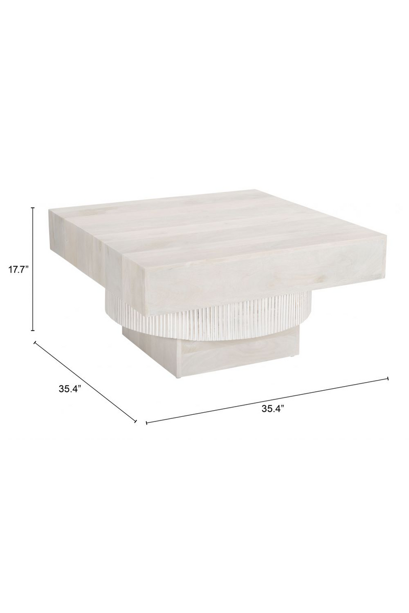 Whitewashed Mango Wood Coffee Table | OROA Modern Trani | Oroatrade.com