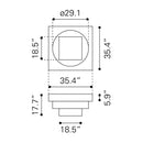 Whitewashed Mango Wood Coffee Table | OROA Modern Trani