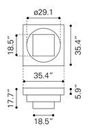 Whitewashed Mango Wood Coffee Table | OROA Modern Trani | Oroatrade.com