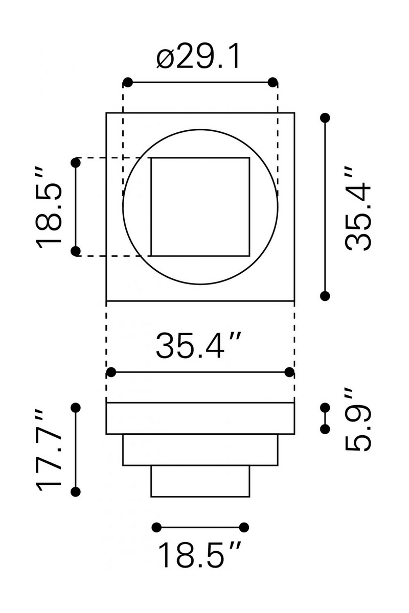 Whitewashed Mango Wood Coffee Table | OROA Modern Trani | Oroatrade.com