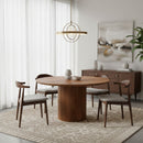 Round Mango Wood Dining Table | OROA Modern Izola | Oroatrade.com