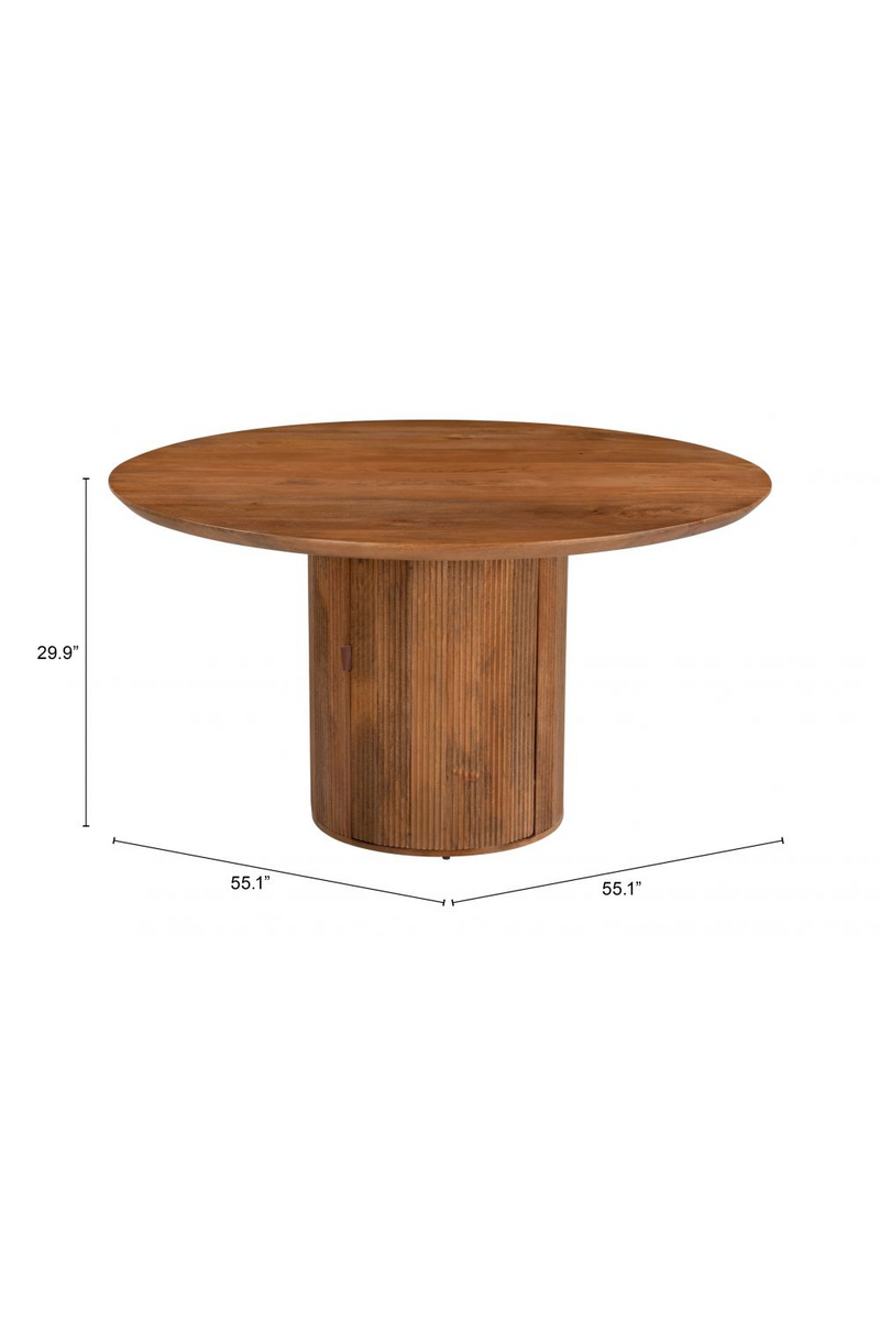 Round Mango Wood Dining Table | OROA Modern Izola | Oroatrade.com