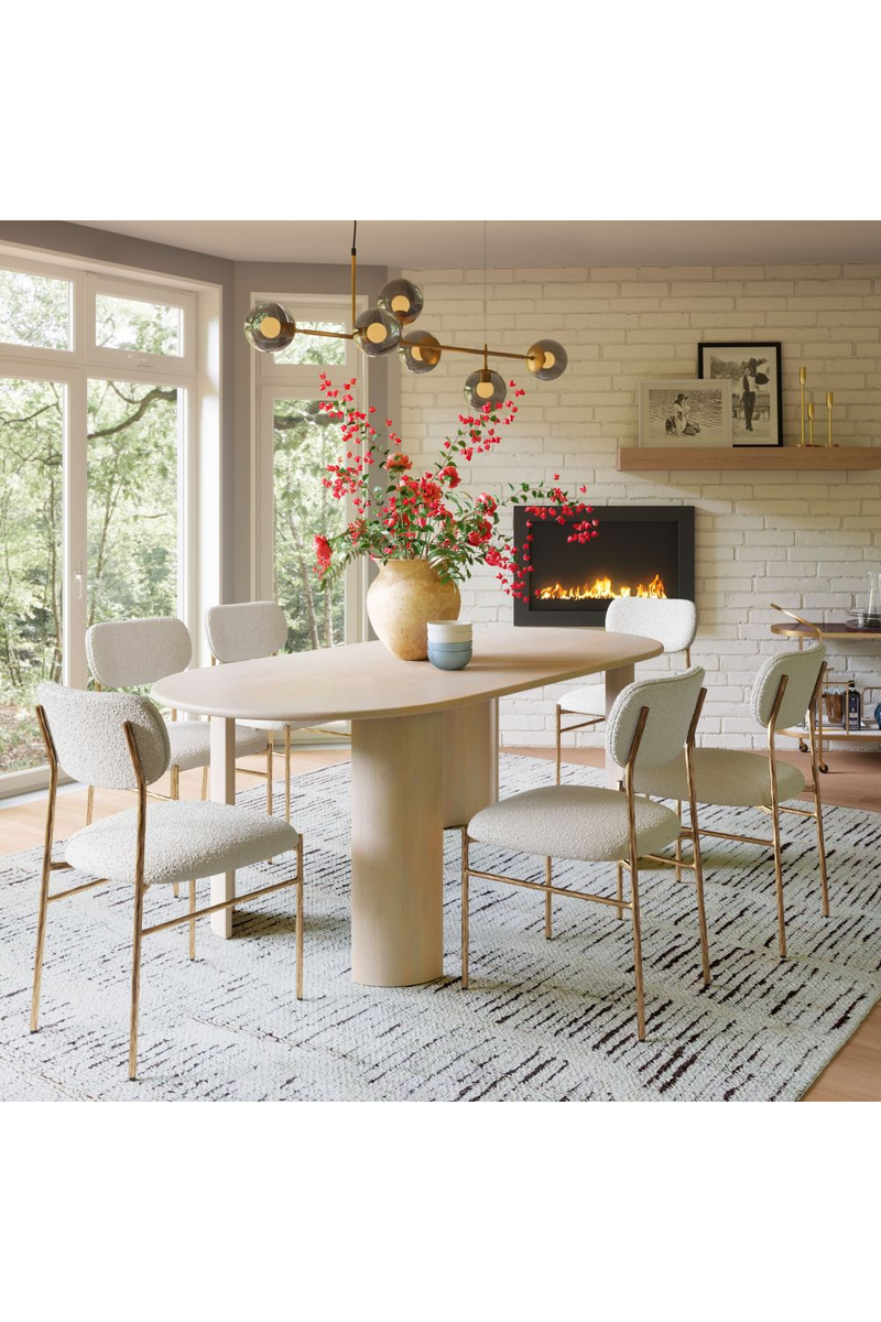 White-washed Acacia Dining Table | OROA Modern Risan | Oroatrade.com