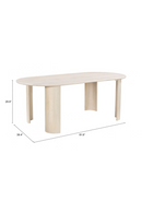White-washed Acacia Dining Table | OROA Modern Risan | Oroatrade.com