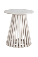 White Marble Round Side Table | OROA Modern Mazara | Oroatrade.com