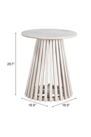 White Marble Round Side Table | OROA Modern Mazara | Oroatrade.com