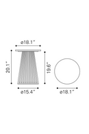 White Marble Round Side Table | OROA Modern Mazara | Oroatrade.com