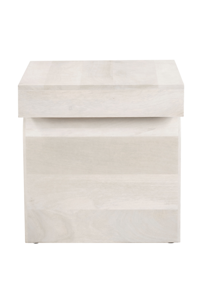 Whitewashed Mango Wood Side Table | OROA Modern Kiel | Oroatrade.com