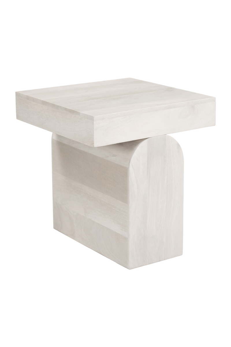 Whitewashed Mango Wood Side Table | OROA Modern Kiel | Oroatrade.com