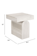 Whitewashed Mango Wood Side Table | OROA Modern Kiel | Oroatrade.com