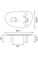 Organic-Shaped Marble Coffee Table | OROA Modern Aberdeen | Oroatrade.com