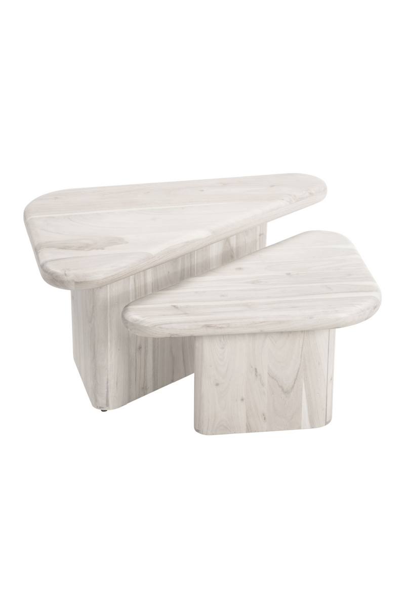Whitewashed Acacia Coffee Table Set | OROA Modern Navidic | Oroatrade.com