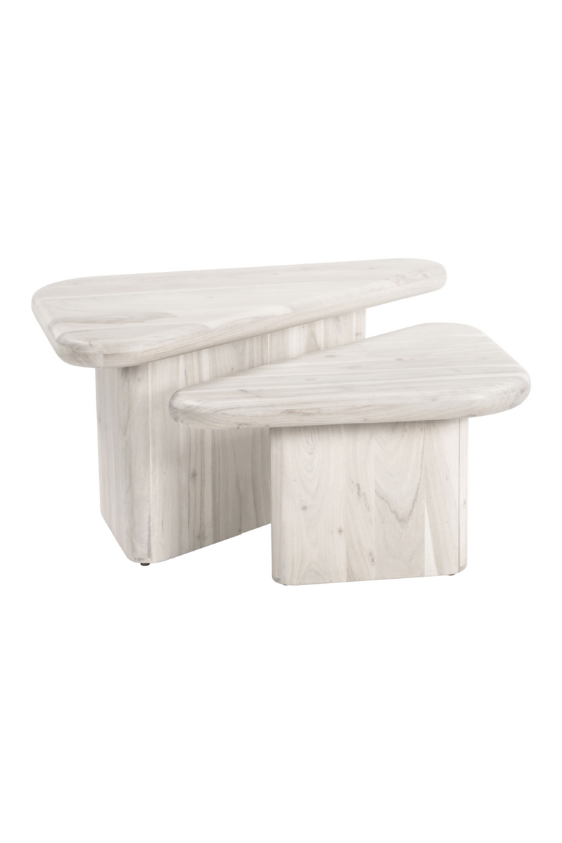 Whitewashed Acacia Coffee Table Set | OROA Modern Navidic | Oroatrade.com
