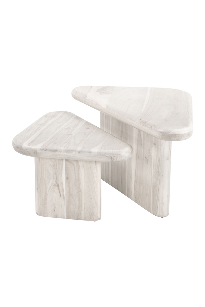Whitewashed Acacia Coffee Table Set | OROA Modern Navidic | Oroatrade.com