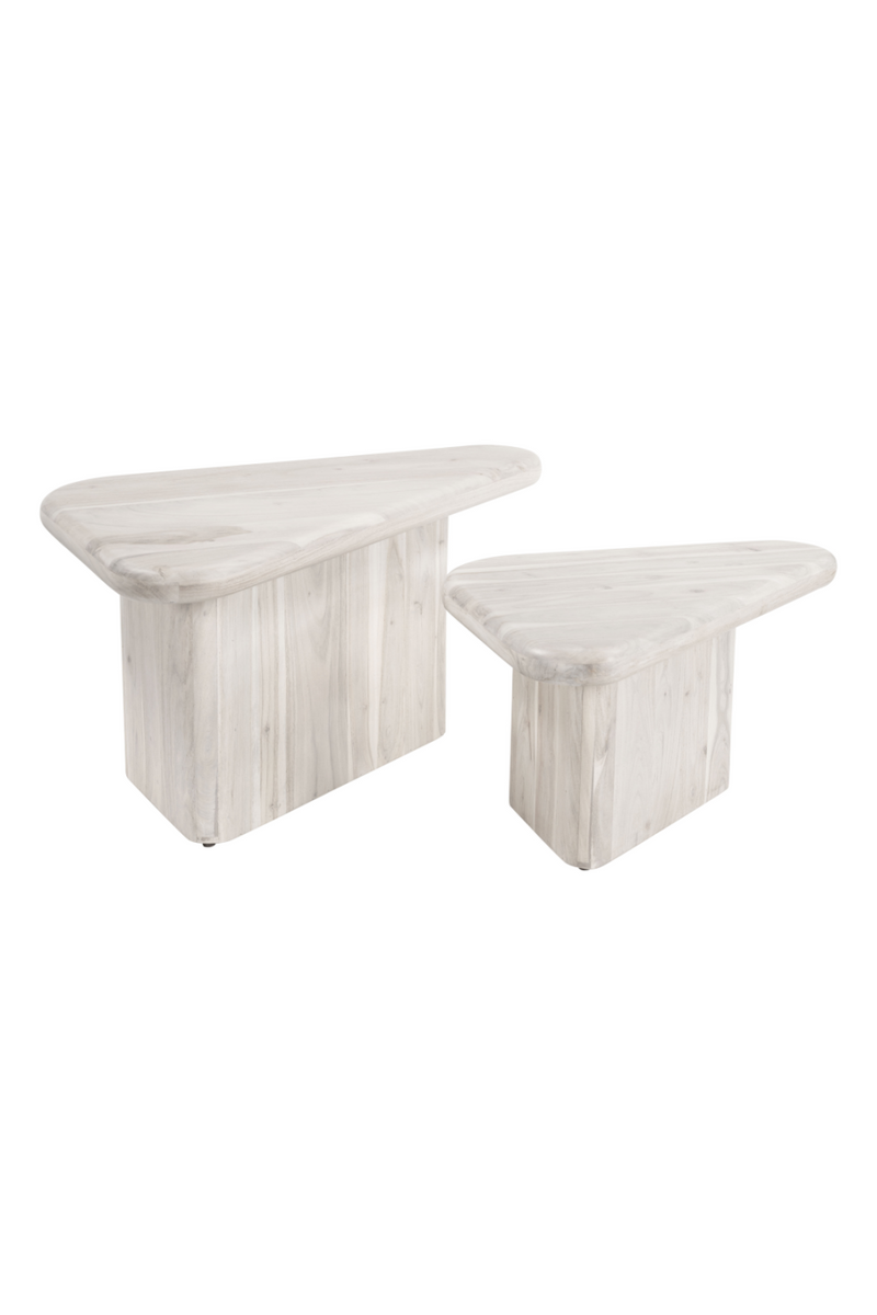 Whitewashed Acacia Coffee Table Set | OROA Modern Navidic | Oroatrade.com