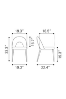 Velvet Dining Chairs (2) | OROA Modern Menlo | Oroatrade.com