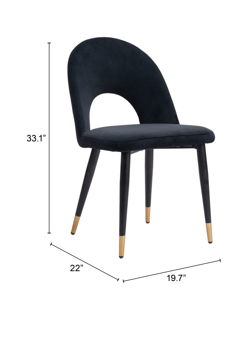 Velvet Dining Chairs (2) | OROA Modern Menlo | Oroatrade.com