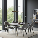 Velvet Dining Chairs (2) | OROA Modern Menlo | Oroatrade.com