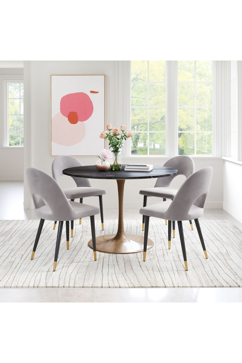 Velvet Dining Chairs (2) | OROA Modern Menlo | Oroatrade.com