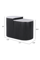 White Marble Side Table Set | OROA Modern Ormara | Oroatrade.com