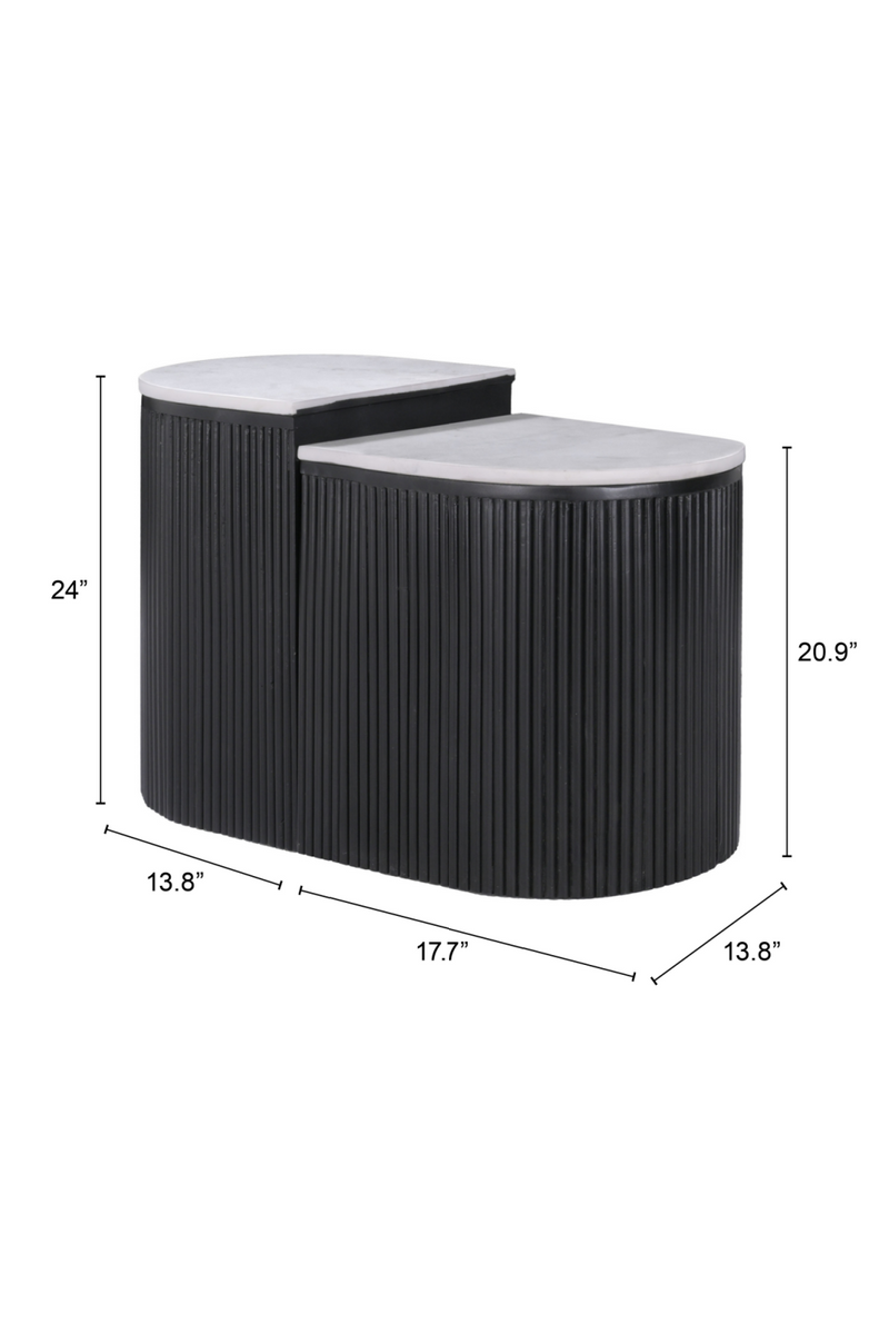 White Marble Side Table Set | OROA Modern Ormara | Oroatrade.com