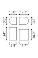 White Marble Side Table Set | OROA Modern Ormara | Oroatrade.com