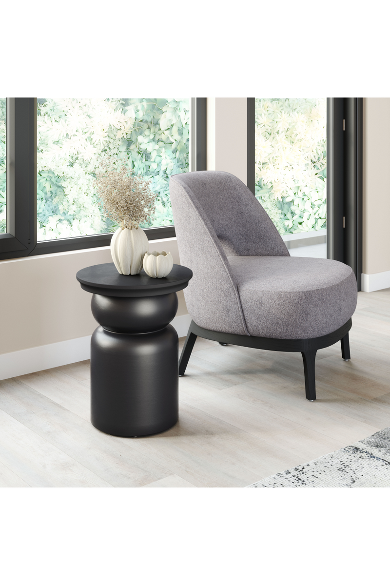 Black Wooden Modern Side Table | OROA Modern Colombo | Oroatrade.com