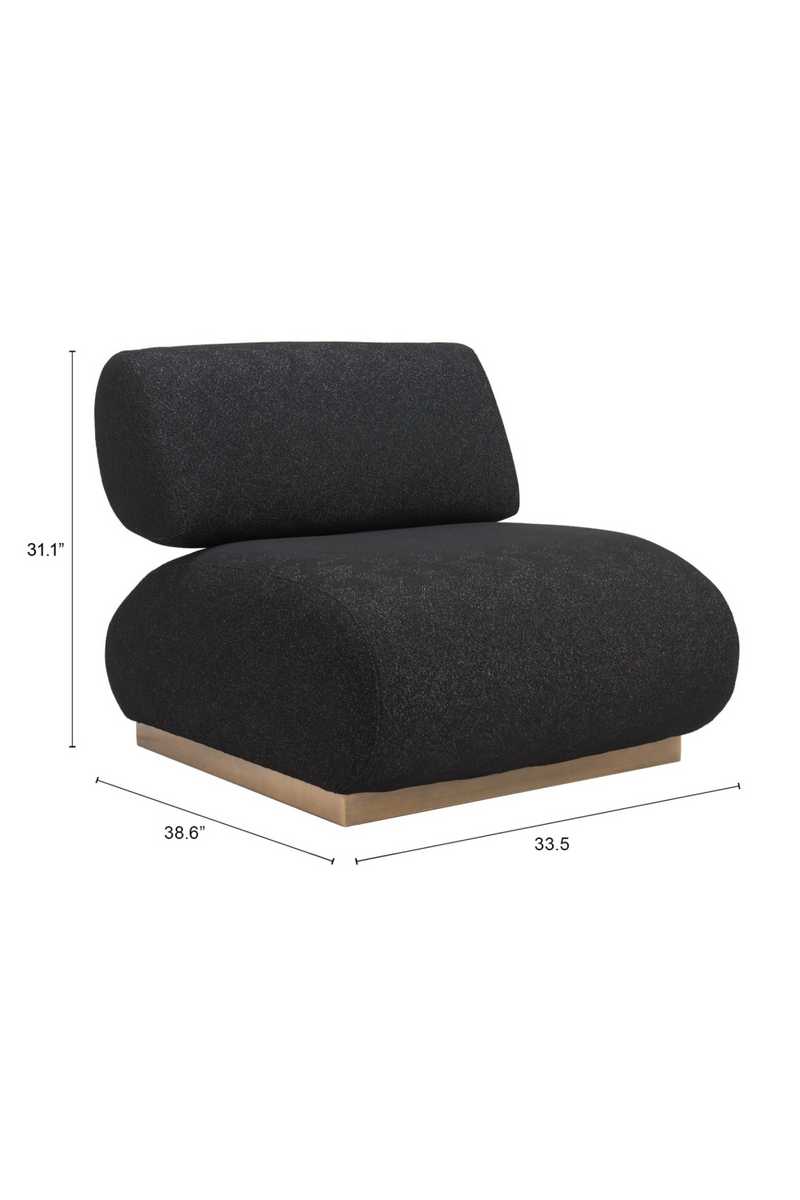 Black Textured Fabric Accent Chair | OROA Modern Barsa | Oroatrade.com